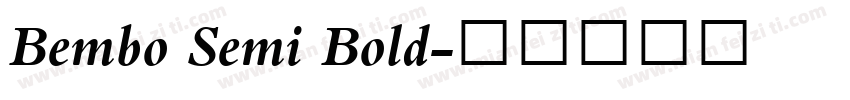 Bembo Semi Bold字体转换